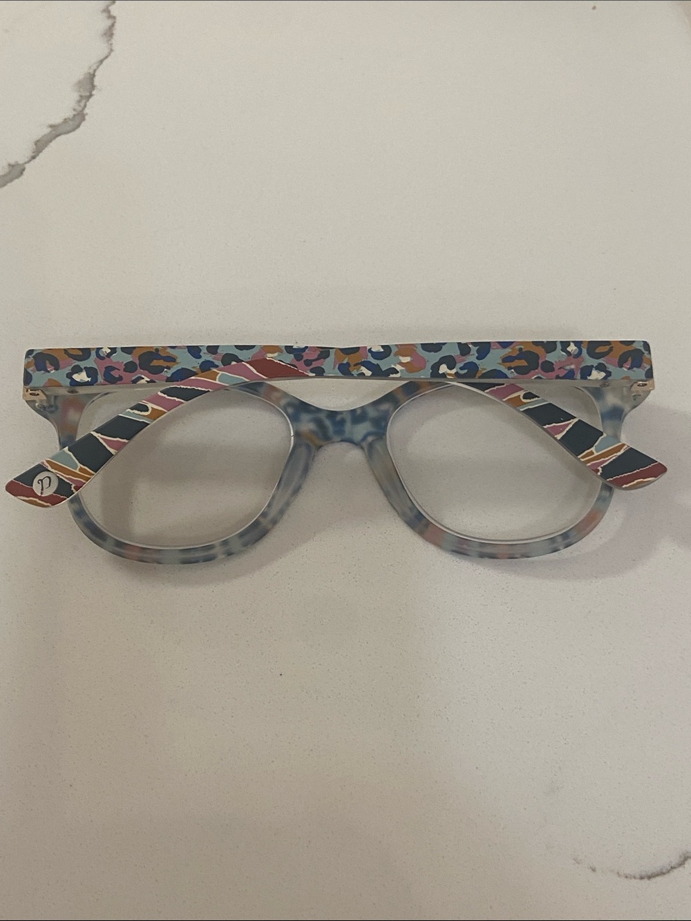 Peppers blue light glass +2.50 Blue Multi Leopard Print Eyewear Frames - Picture 4 of 6